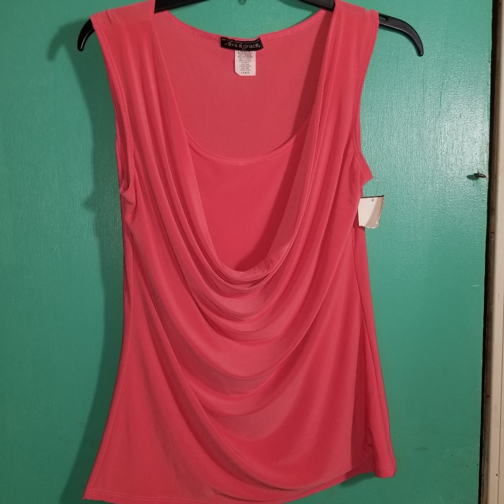 Ava & Grace tangerine dress blouse